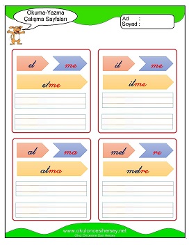 m sesi Grubu Çalışma Sayfaları